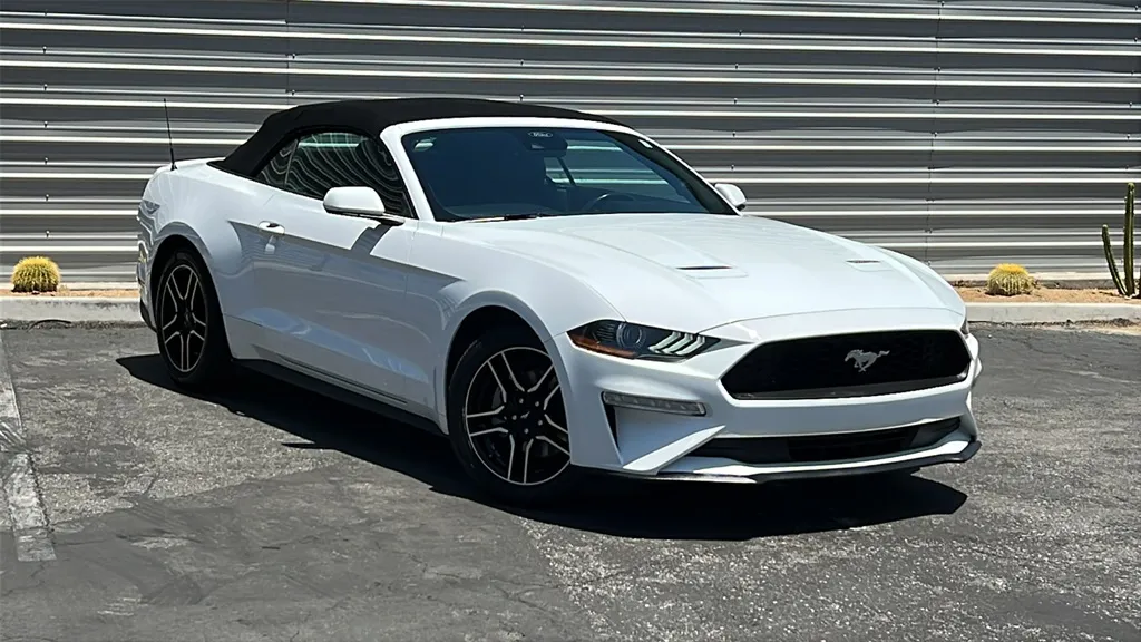 White 2023 Ford Mustang EcoBoost Premium for sale in Indio, CA