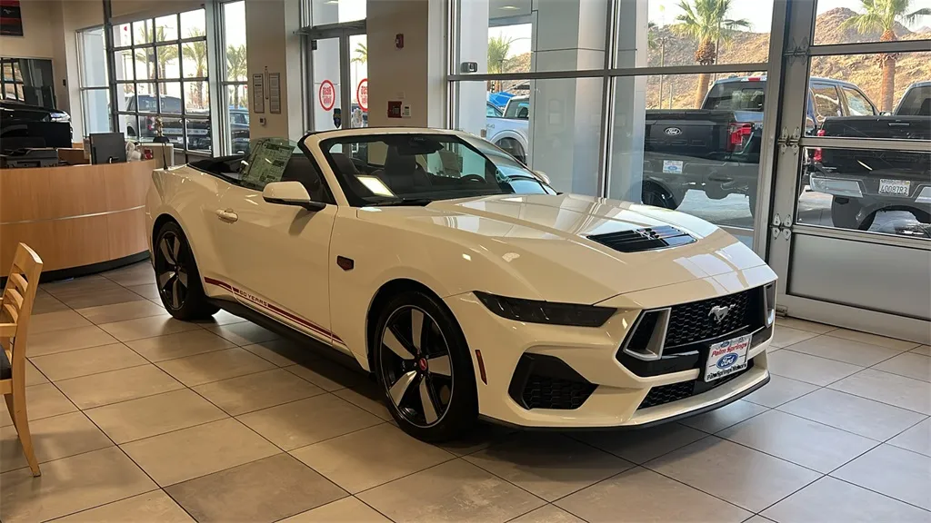White 2025 Ford Mustang GT Premium for sale in Indio, CA
