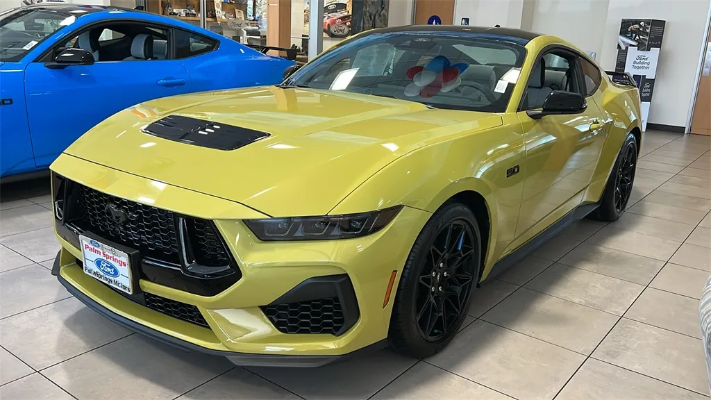 Yellow 2025 Ford Mustang GT for sale in Indio, CA