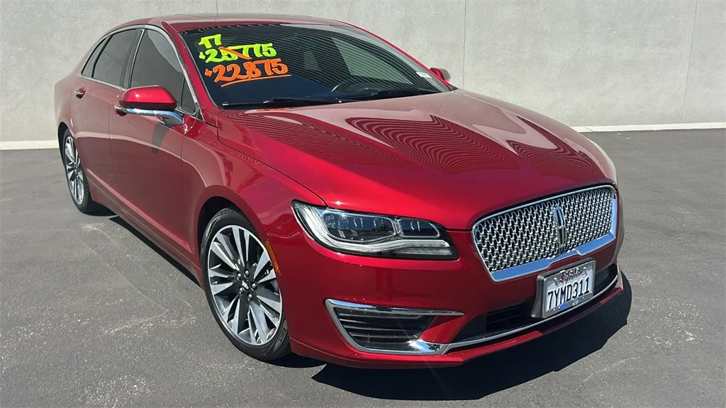 Red 2017 Lincoln MKZ Hybrid Reserve for sale in Indio, CA