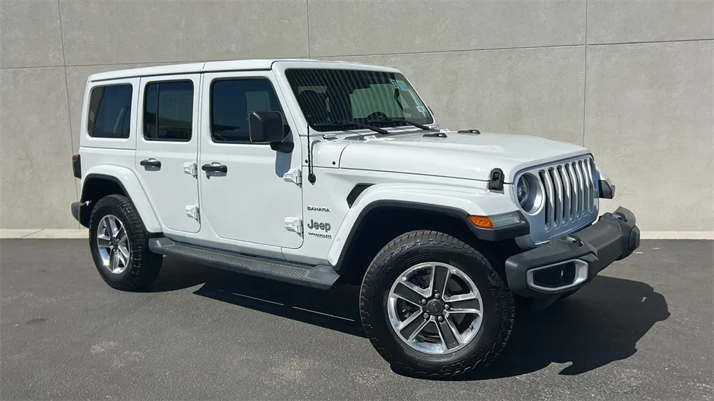 White 2020 Jeep Wrangler Unlimited Sahara for sale in Indio, CA