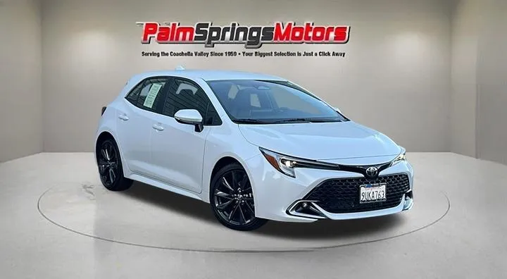 White 2025 Toyota Corolla Hatchback XSE for sale in Indio, CA