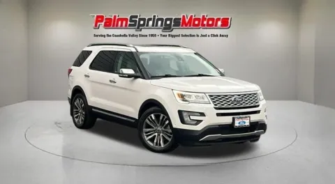 White 2017 Ford Explorer Platinum for sale in Indio, CA