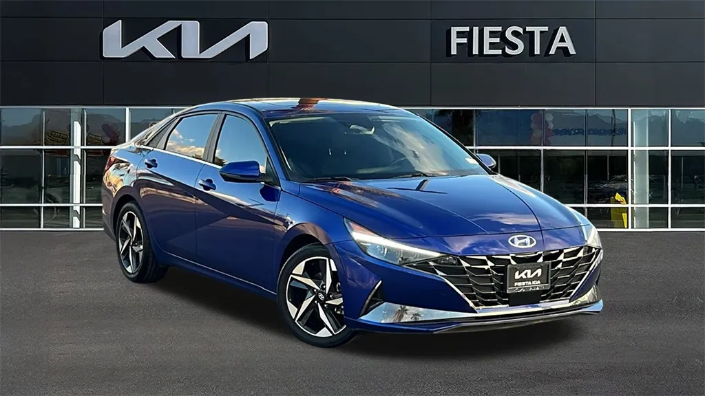 Blue 2021 Hyundai Elantra Limited for sale in Indio, CA