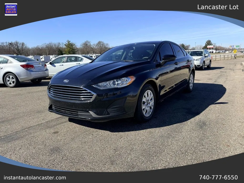Black 2019 Ford Fusion S Sedan 4D for sale in Lancaster, OH