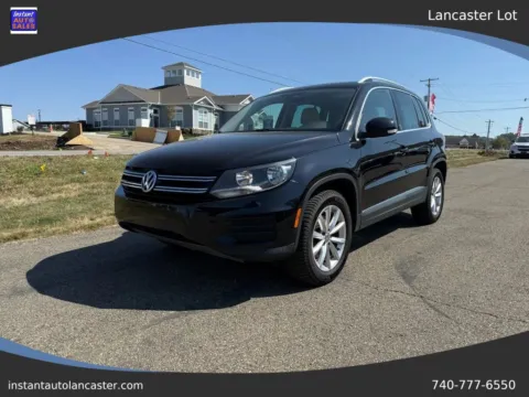 Black 2017 Volkswagen Tiguan 2.0T Wolfsburg Edition Sport Utility 4D for sale in Lancaster, OH