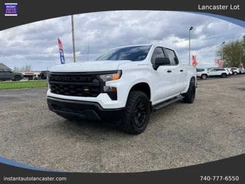 White 2023 Chevrolet Silverado 1500 Crew Cab Work Truck Pickup 4D 6 1/2 ft for sale in Lancaster, OH