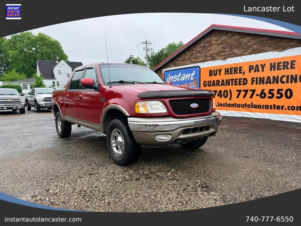 Red 2002 Ford F-150 SuperCrew Cab King Ranch 4D for sale in Lancaster, OH