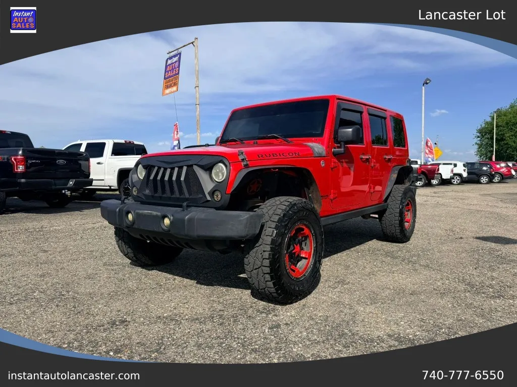 Red 2015 Jeep Wrangler Unlimited Rubicon Sport Utility 4D for sale in Lancaster, OH