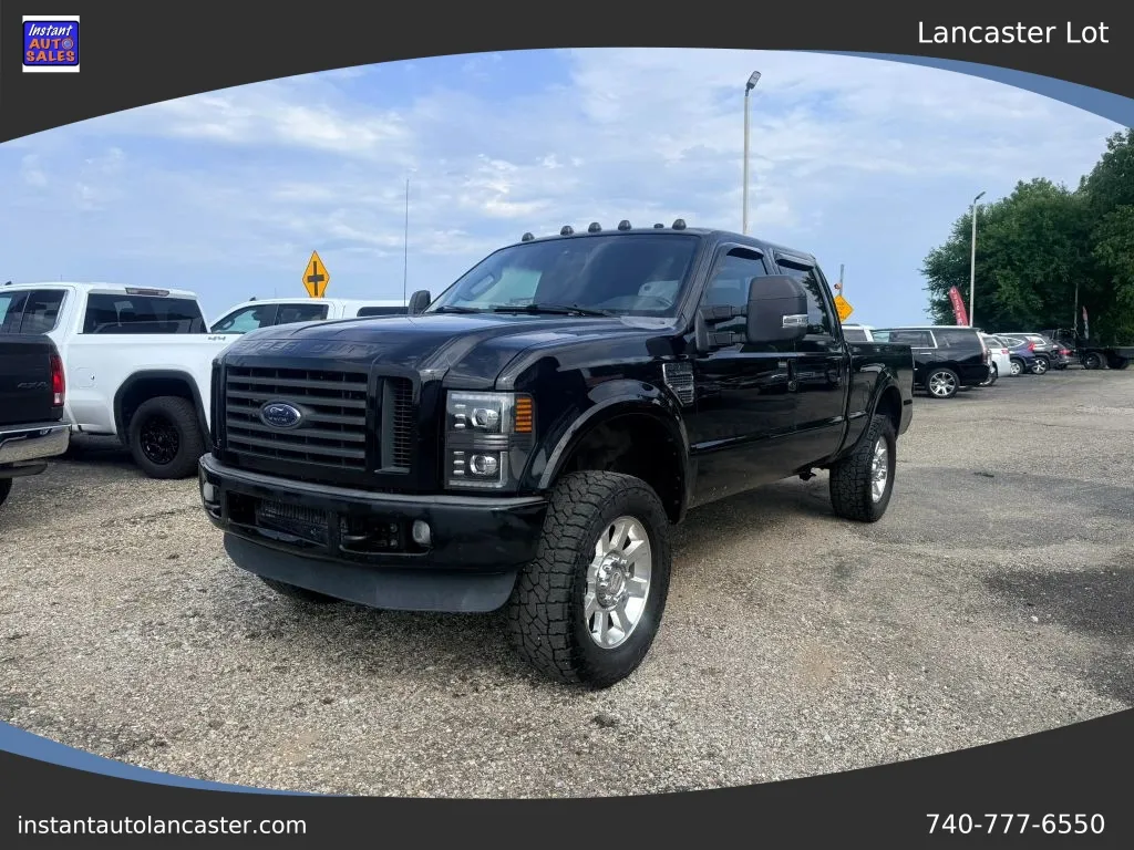 Black 2008 Ford F250 Super Duty Crew Cab XLT Pickup 4D 6 3/4 ft for sale in Lancaster, OH