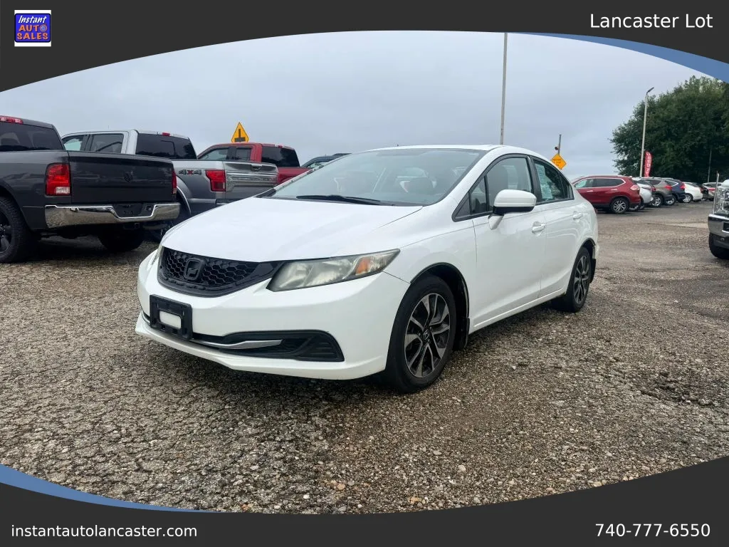 White 2014 Honda Civic EX Sedan 4D for sale in Lancaster, OH