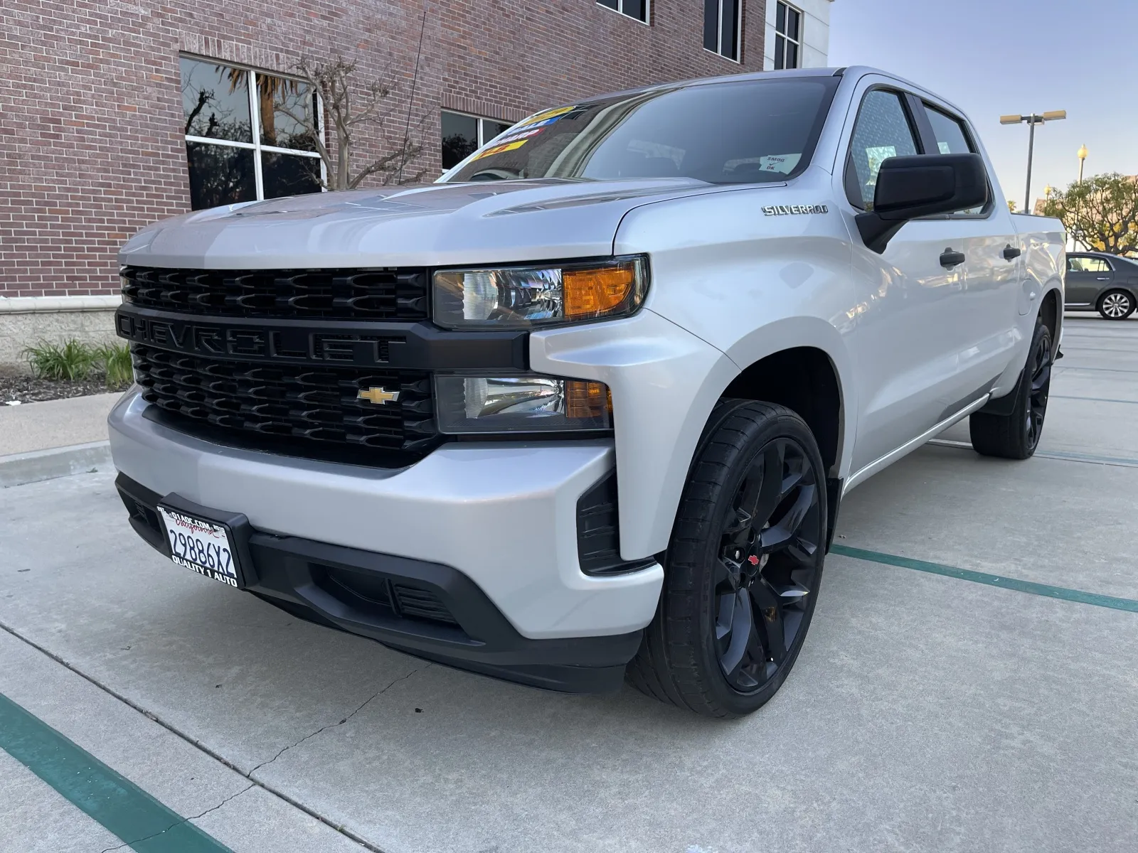 Silver 2019 Chevrolet Silverado 1500 Work Truck Crew Cab RWD for sale in Anaheim, CA