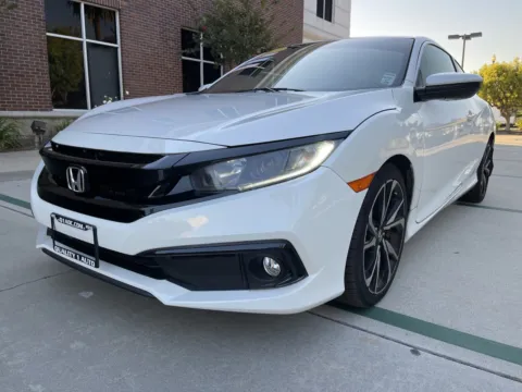 White 2019 Honda Civic Coupe Sport FWD for sale in Anaheim, CA