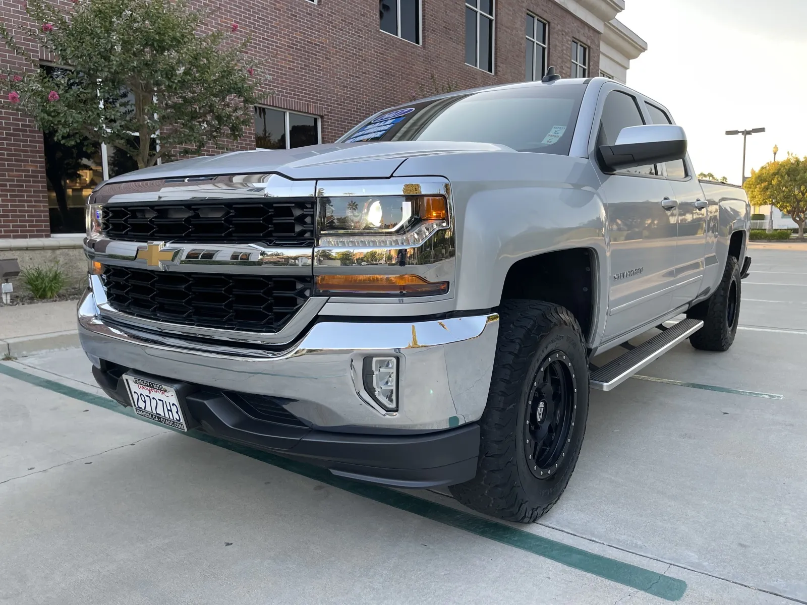 Silver 2017 Chevrolet Silverado 1500 LT Double Cab RWD for sale in Anaheim, CA