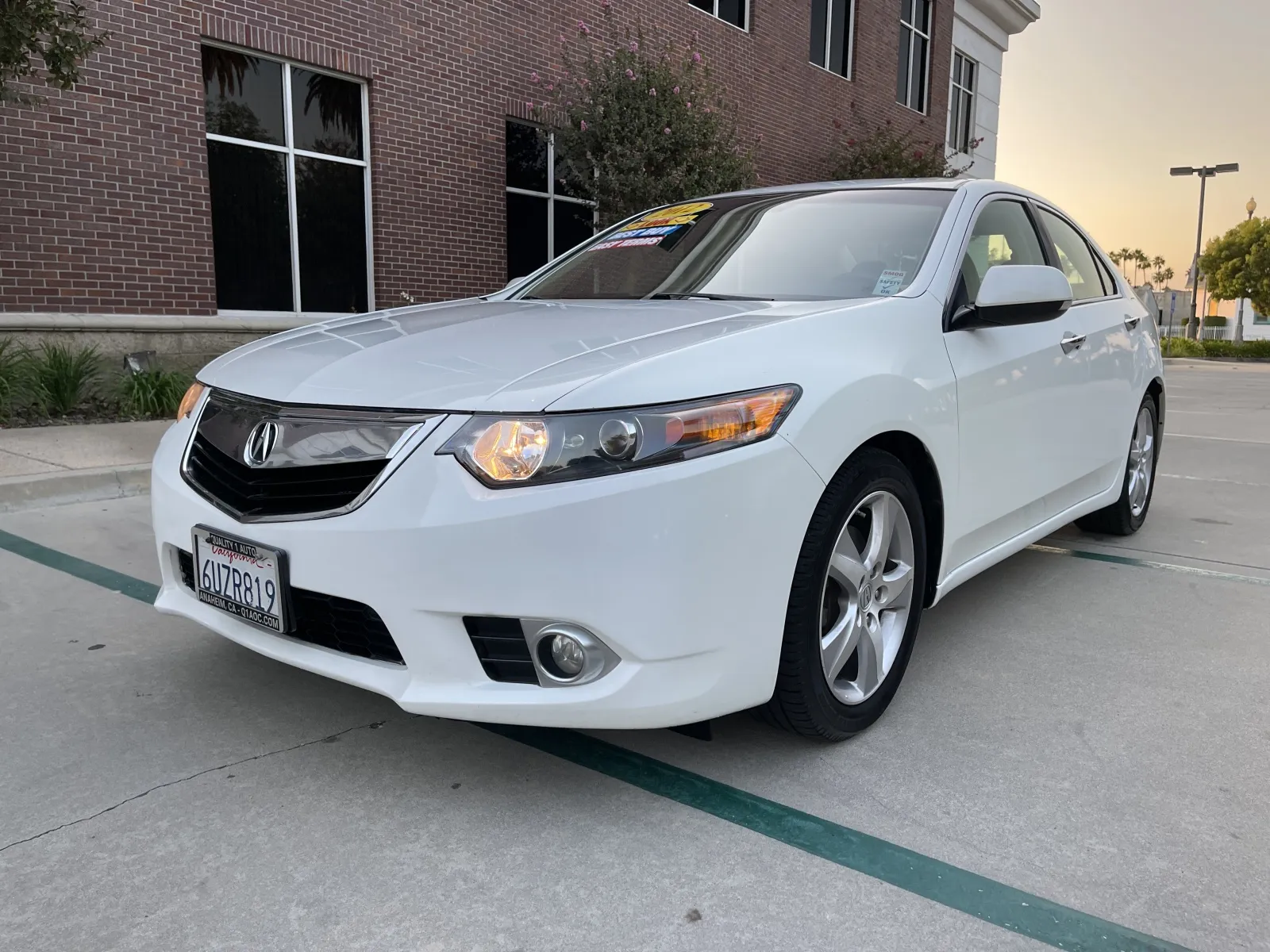 White 2012 Acura TSX Sedan FWD with Technology Package for sale in Anaheim, CA