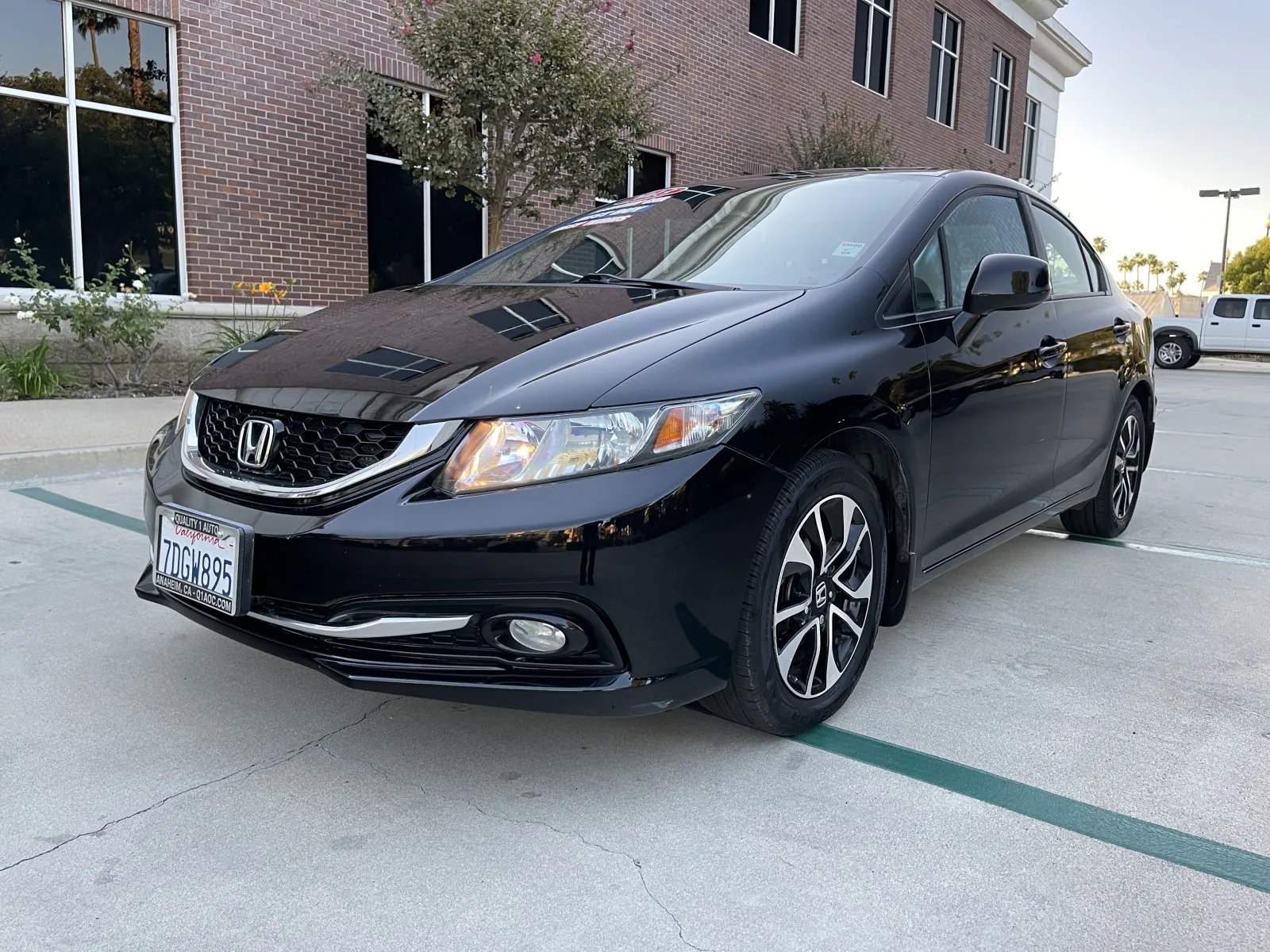 Black 2013 Honda Civic EX-L with Navigation for sale in Anaheim, CA