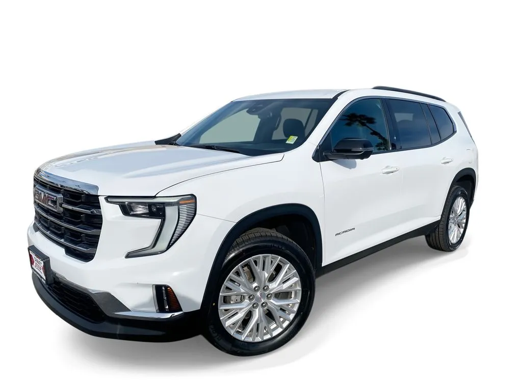 White 2024 GMC Acadia FWD Elevation for sale in Indio, CA