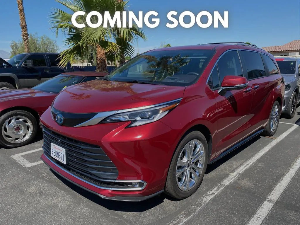 Red 2022 Toyota Sienna Platinum for sale in Indio, CA