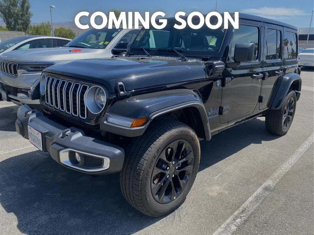 Black 2025 Jeep Wrangler 4xe Sahara for sale in Indio, CA