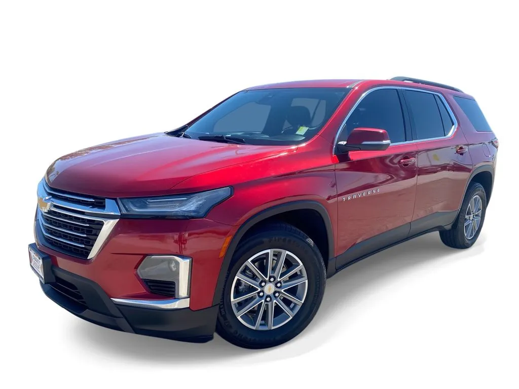 Red 2022 Chevrolet Traverse LT Cloth for sale in Indio, CA