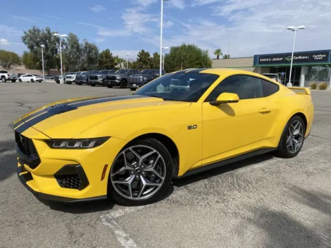 Yellow 2024 Ford Mustang GT Premium for sale in Indio, CA