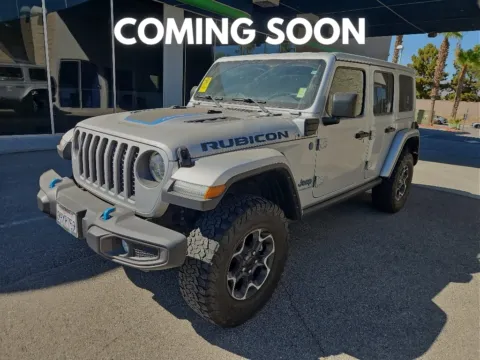 Silver 2023 Jeep Wrangler 4xe Rubicon for sale in Indio, CA