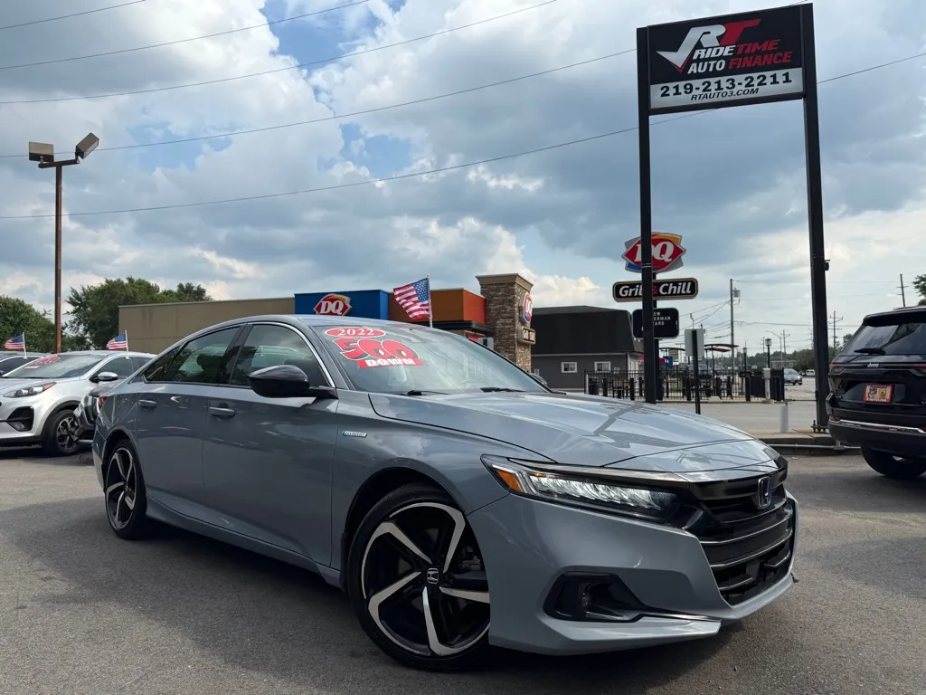 Gray 2022 HONDA ACCORD HYBRID SPORT for sale in Crown Point, IN