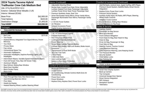 Another view of 2024 Toyota Tacoma Hybrid Trailhunter HV for sale in Warrensburg, MO at Warrensburg Ford