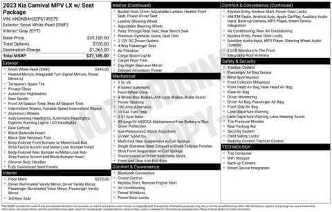 Another view of 2023 Kia Carnival LX for sale in Warrensburg, MO at Warrensburg Ford