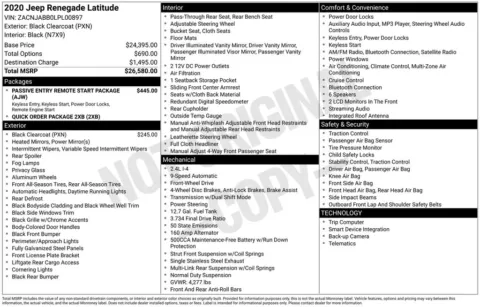 Another view of 2020 Jeep Renegade Latitude for sale in Warrensburg, MO at Warrensburg Ford