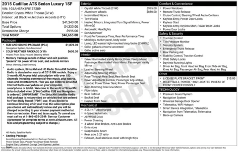 Another view of 2015 Cadillac ATS 2.0L Turbo Luxury for sale in Warrensburg, MO at Warrensburg Ford