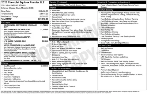 Another view of 2023 Chevrolet Equinox Premier for sale in Warrensburg, MO at Warrensburg Ford