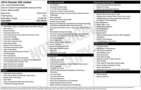 Another view of 2016 Chrysler 200 Limited for sale in Warrensburg, MO at Warrensburg Ford