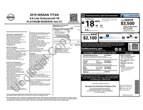 Another view of 2019 Nissan Titan Platinum Reserve for sale in Warrensburg, MO at Warrensburg Ford