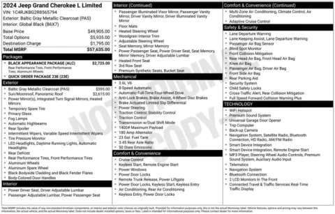 Another view of 2024 Jeep Grand Cherokee L Limited for sale in Warrensburg, MO at Warrensburg Ford
