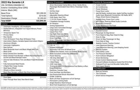 Photos of 2022 Kia Sorento LX for sale in Warrensburg, MO at Warrensburg Ford