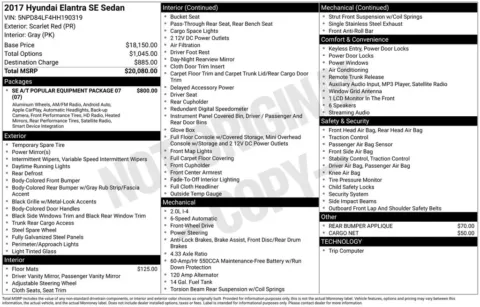 Another view of 2017 Hyundai Elantra SE for sale in Warrensburg, MO at Warrensburg Ford