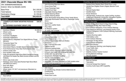 Another view of 2021 Chevrolet Blazer RS for sale in Warrensburg, MO at Warrensburg Ford