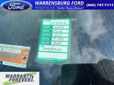 Photos of 2024 Ford F-150 XLT for sale in Warrensburg, MO at Warrensburg Ford