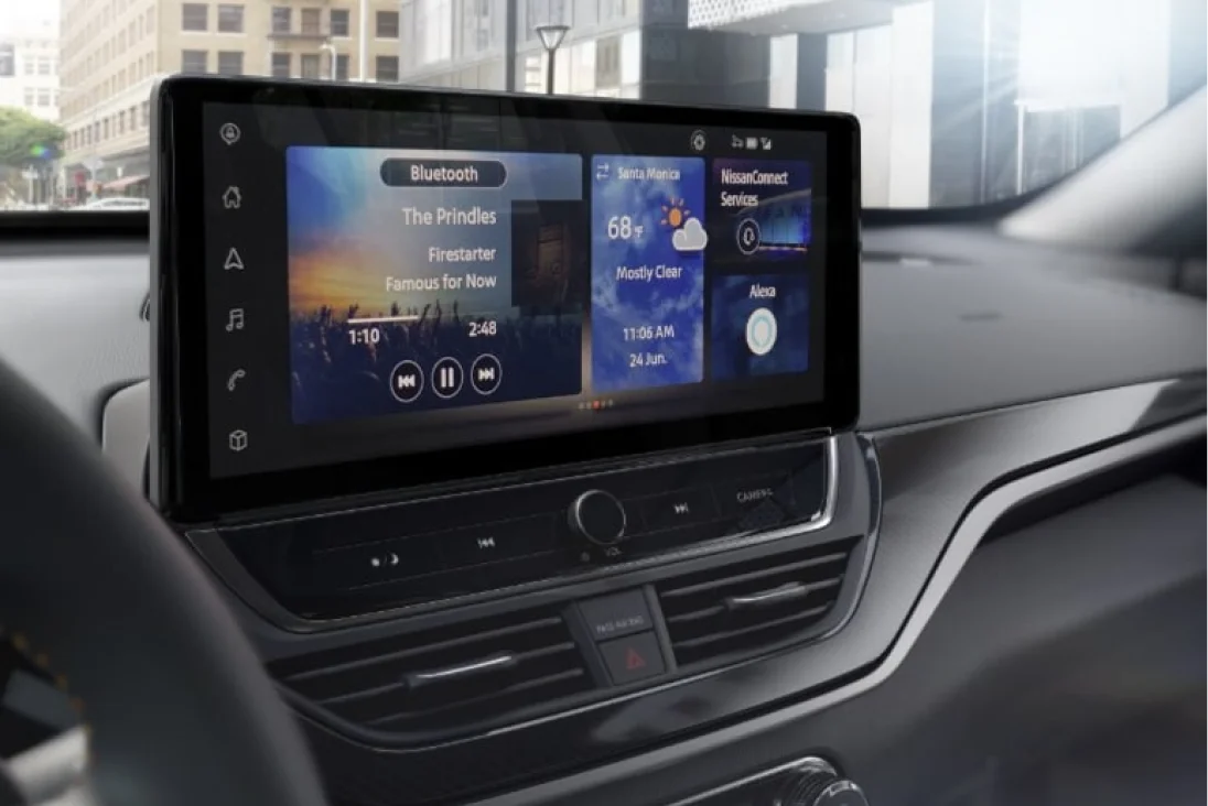 Nissan Altima interior with touchscreen infotainment and connectivity features