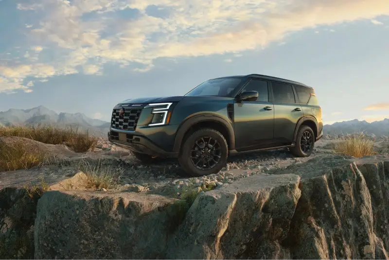 2025 Nissan Armada on rocky terrain