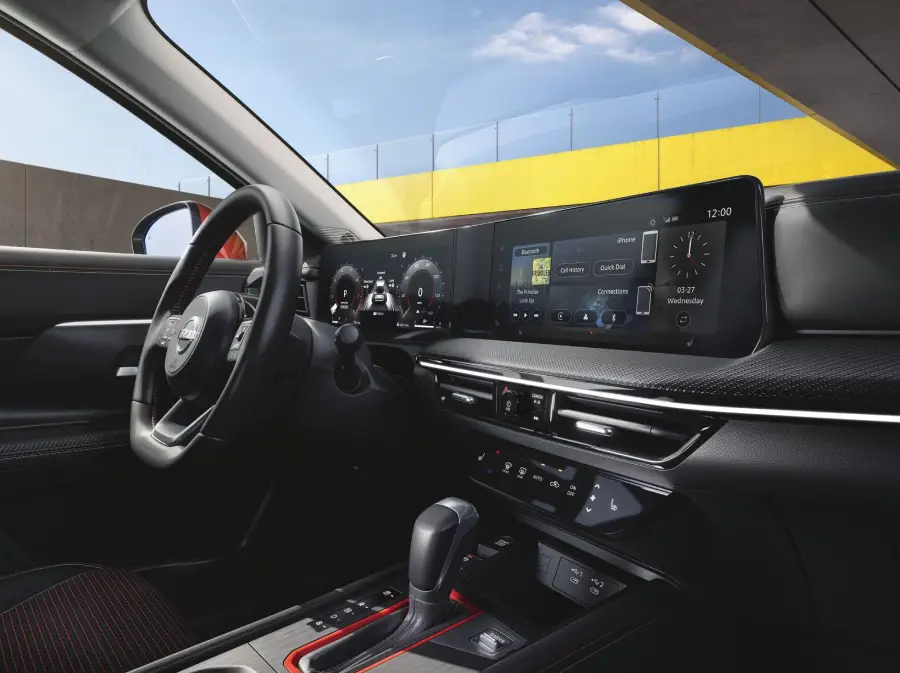 Nissan Kicks interior with digital dashboard and infotainment display