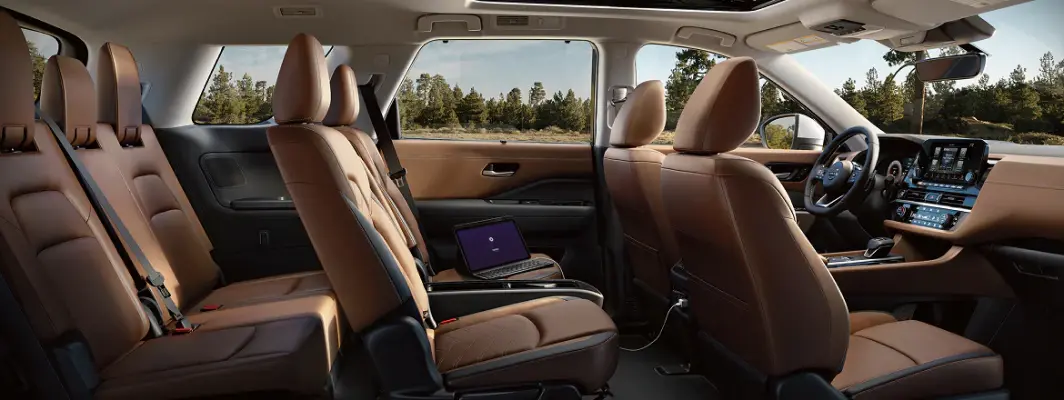 2025 Nissan Pathfinder spacious three-row interior with premium seating
