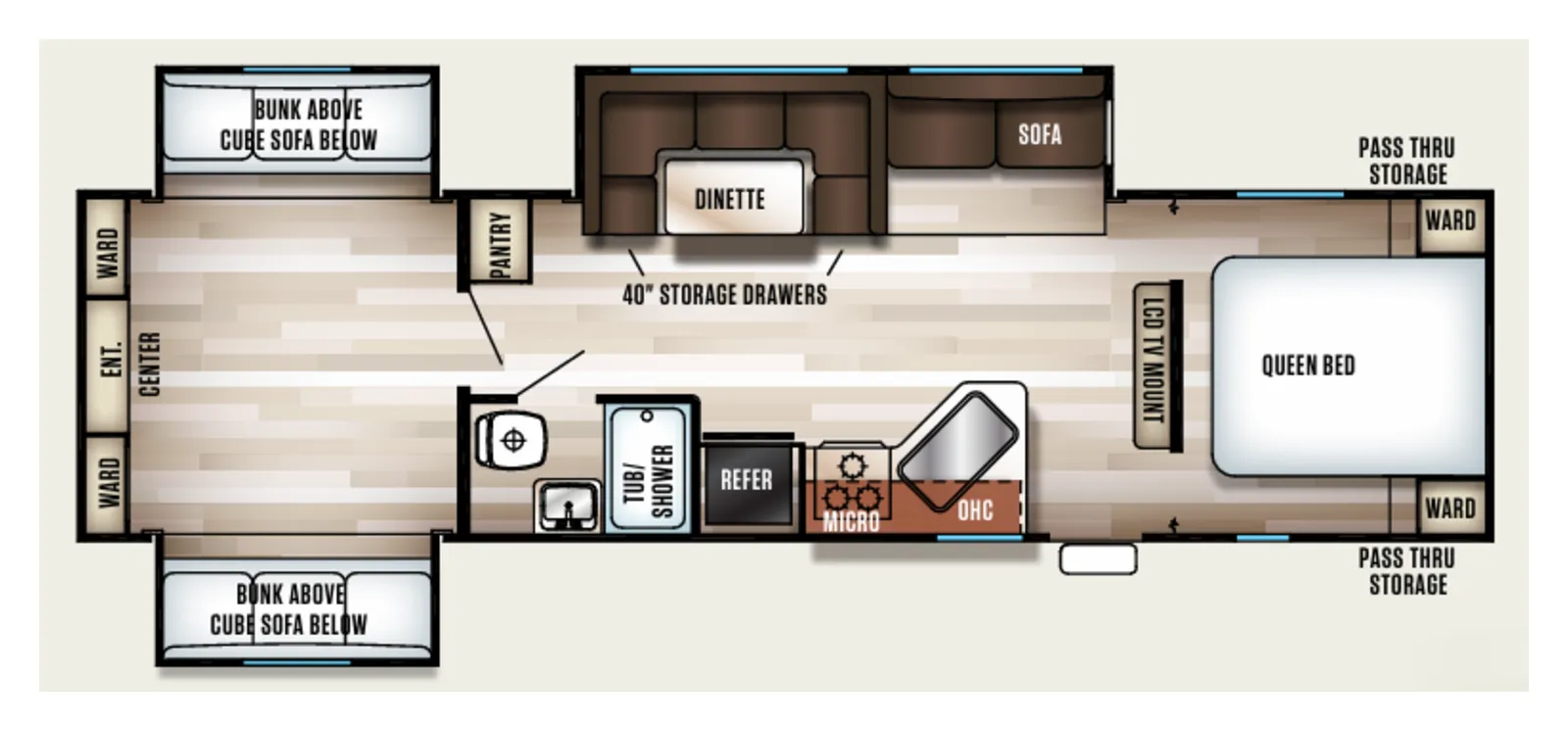2017 FOREST RIVER CHEROKEE 304BS PATRIOT floorplan
