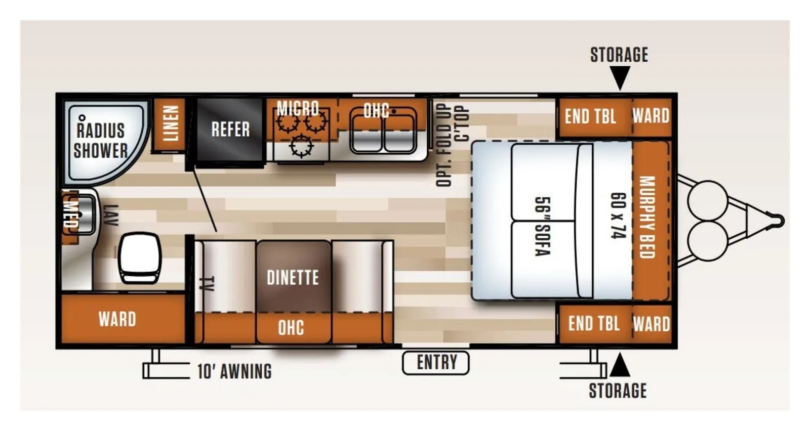 2017 Forest River SALEM CRUISE LITE floorplan
