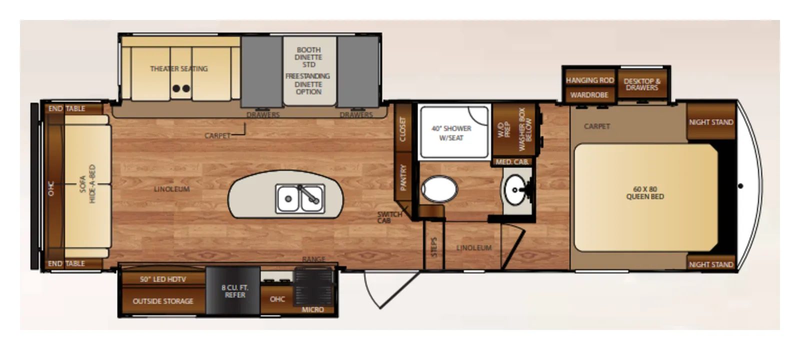 2017 Forest River Wildcat 29RLX floorplan