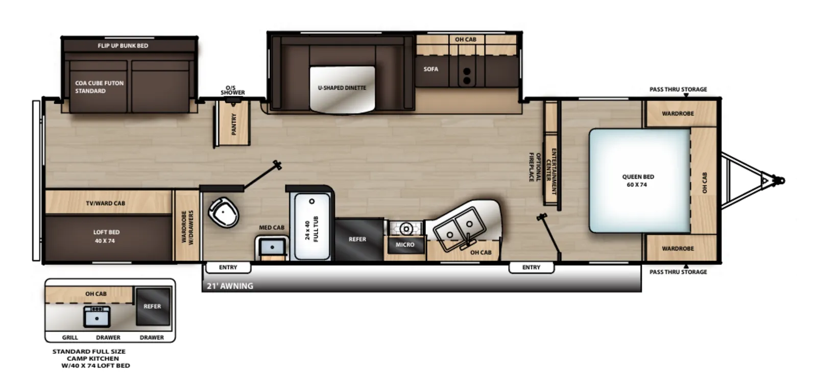 2019 Coachmen RV Catalina 323BHDSCK floorplan