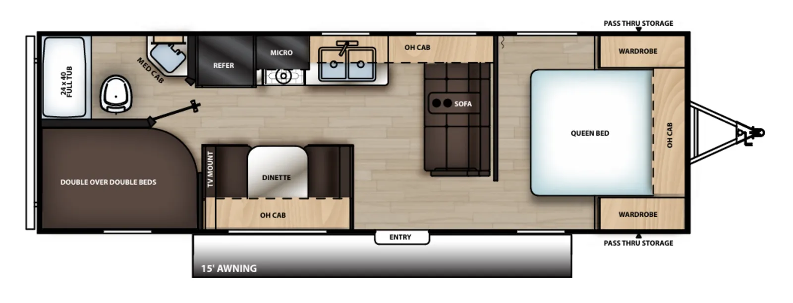 2019 Coachmen RV Catalina 261BH floorplan