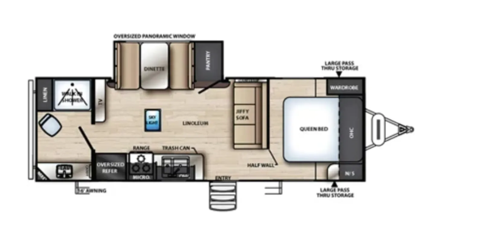2019 Forest River VIBE 22RB floorplan