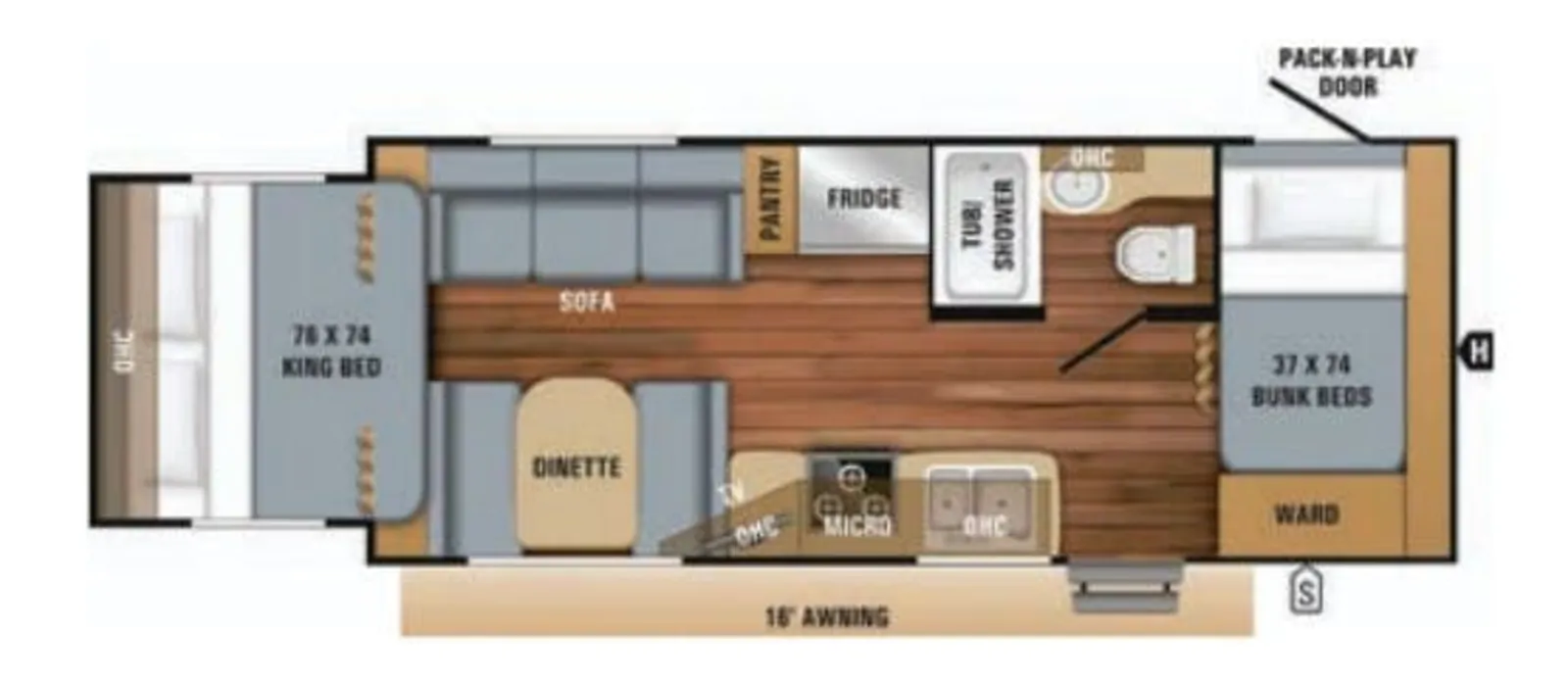 2017 Jayco Jay-Feather X213 floorplan